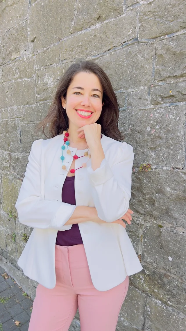 Maria Carolina, psychologist and psychotherapist, standing outdoors in Limerick